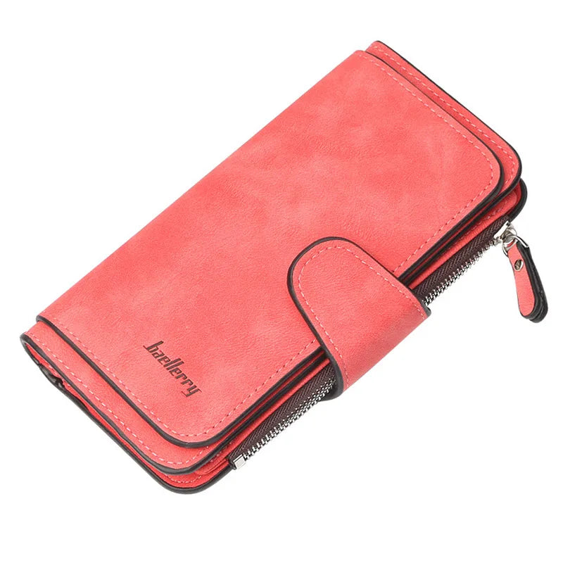 Classic Long PU Leather Wallet with Multiple Pockets