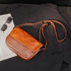 Vintage Leather Crossbody Bag for Men – Compact Messenger Shoulder Bag