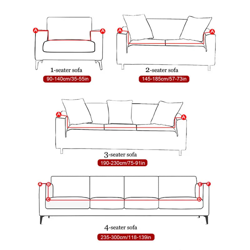 Stretch Sofa Cover with Anti-Slip Grip for Living Room