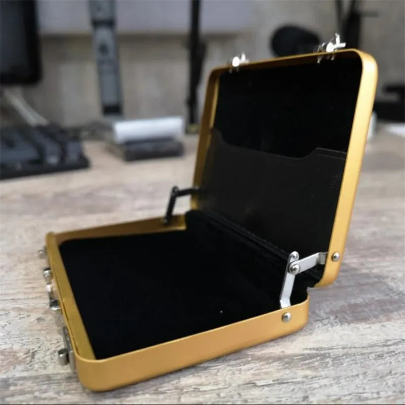 Aluminum Alloy Business Card Holder – Mini Suitcase Design