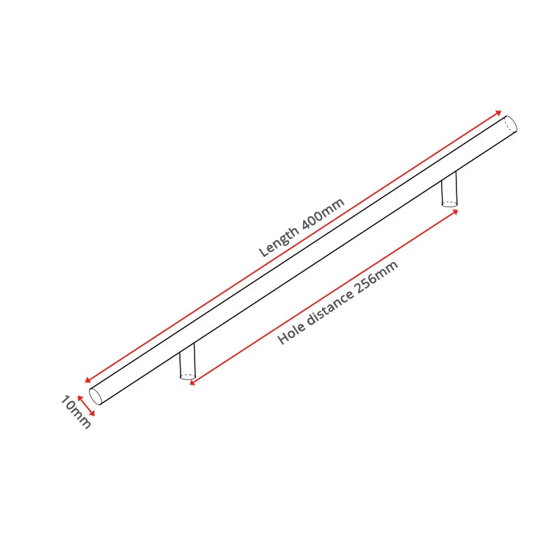 Brushed Stainless Steel Cabinet T-Bar Handle