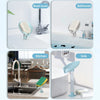 A collection of leaf-shaped suction cup soap dishes and related bathroom, kitchen, and sink accessories.
