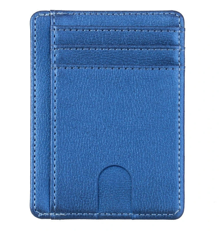 Slim RFID-Blocking Zipper Wallet