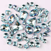 Mixed Shape Glass Rhinestones with Silver Claw Settings