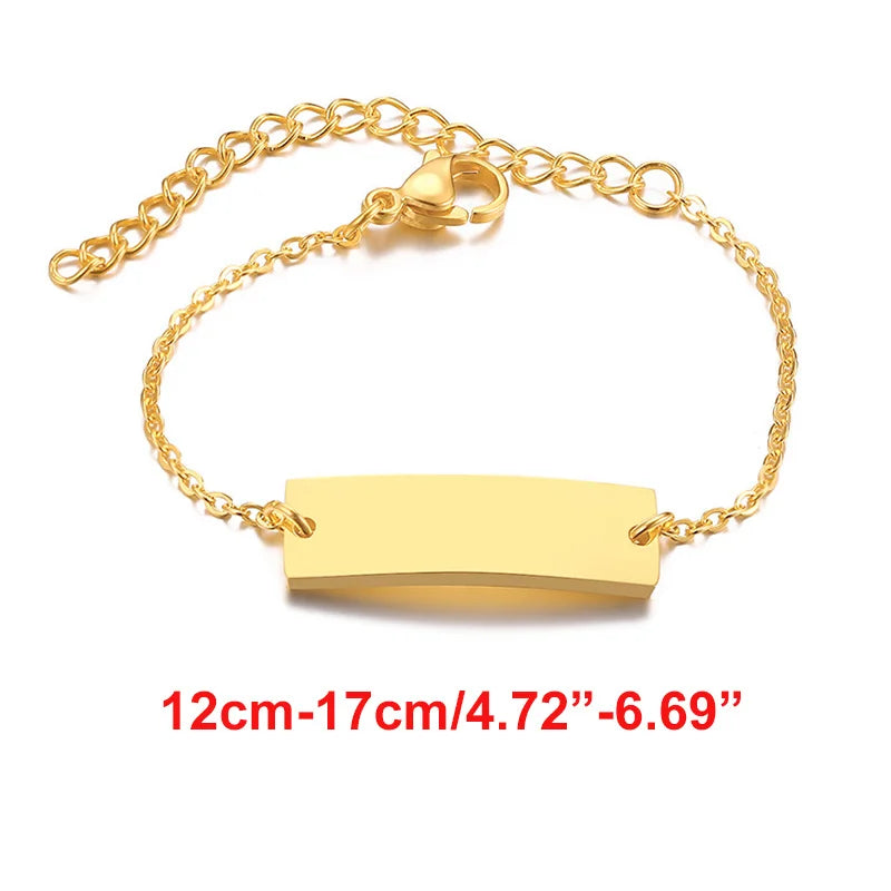 Personalized Stainless Steel Name Bracelet for Baby and Mom