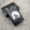 Ultra-Slim Aluminum Cigarette Case with Laser-Engraved Wolf Design