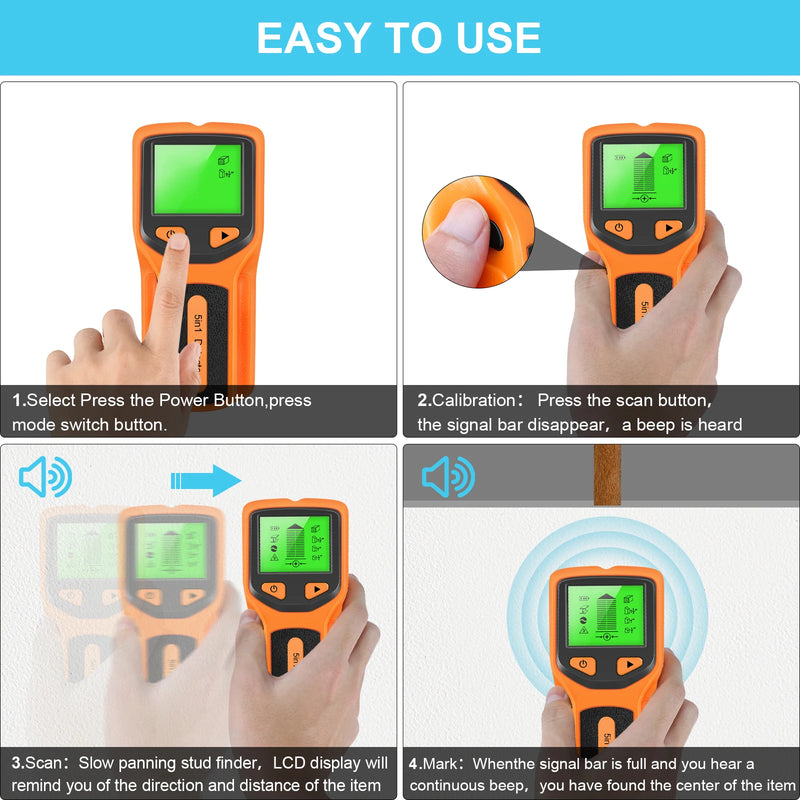 5-in-1 Digital Wall Scanner & Stud Finder