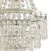 Abat-jour de lampe chromé à 5 étages en perles