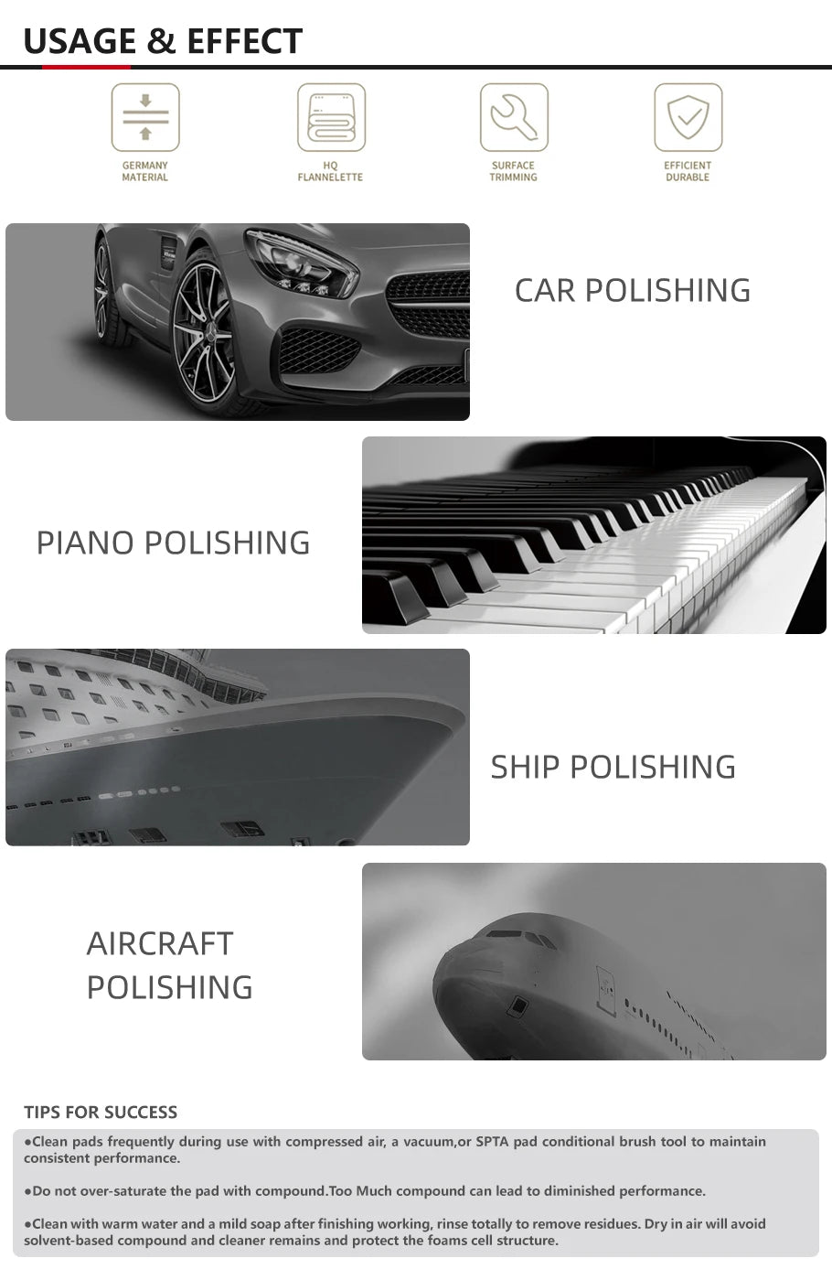 Premium Wool Polishing Pads for Car Buffers