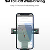 A black universal gravity car phone holder with a suction mount is shown in a close-up view.