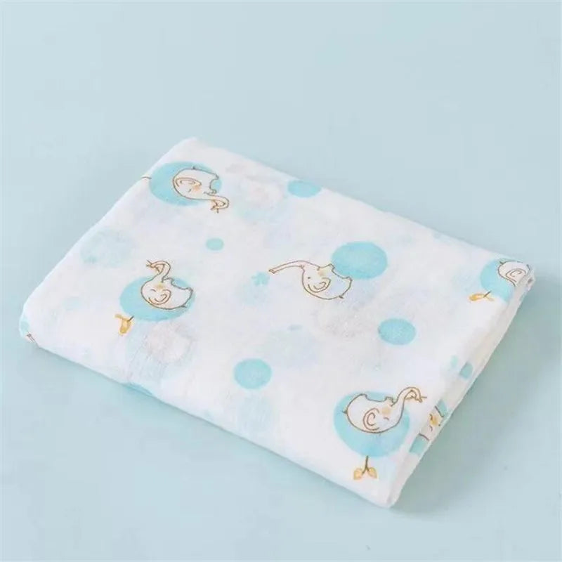 Super Soft Cotton Muslin Baby Swaddle Blanket