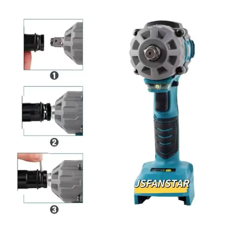 Llave de Impacto Inalámbrica Sin Escobillas de 21V