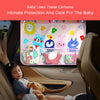Cartoon Car Sunshade Curtain with Storage Pocket