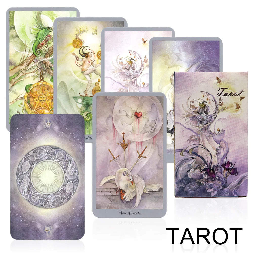 Shadows Tarot Card Deck - 78 Mystical Cards for Divination and Games