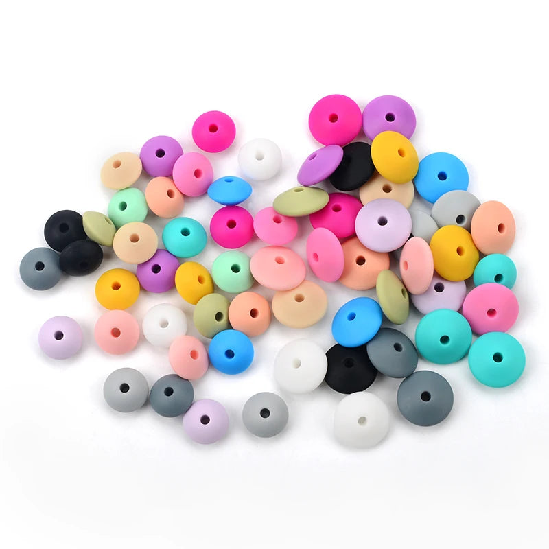 12mm Food-Grade Silicone Beads for DIY Jewelry and Crafts