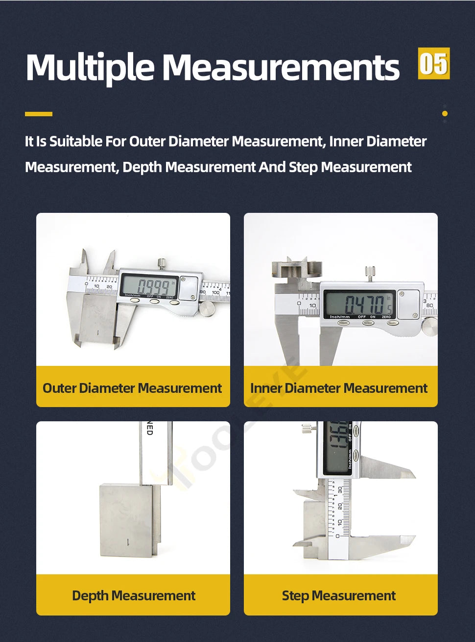 Stainless Steel Digital Caliper with LCD Display