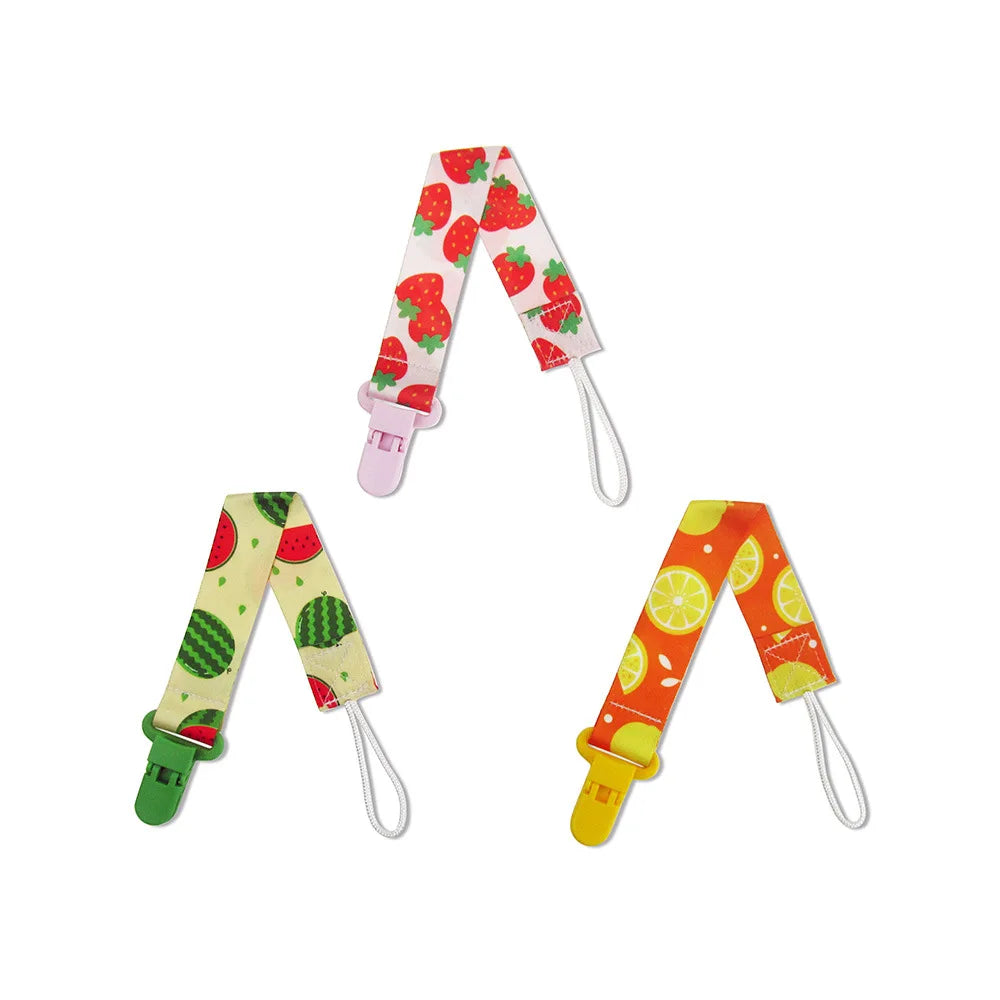 3-Pack Cartoon Pacifier Clips for Babies