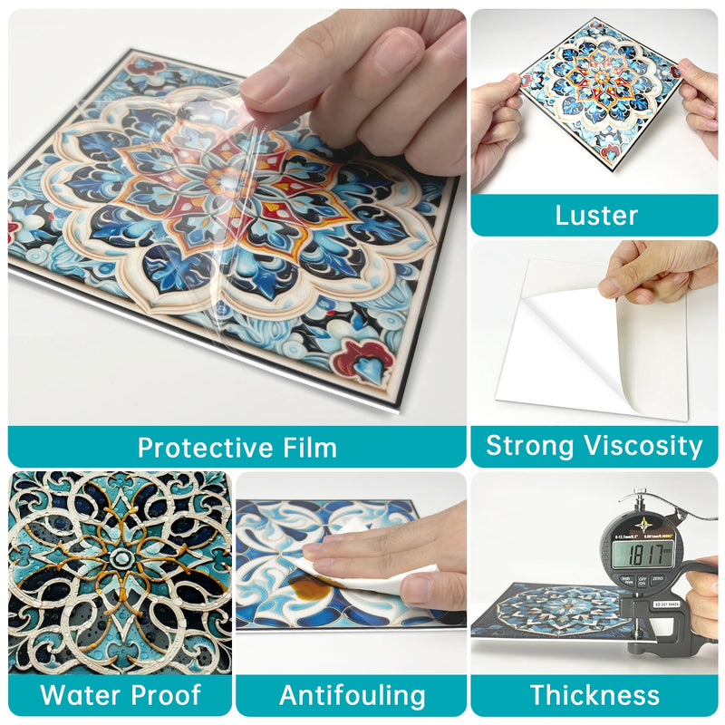 Floral Peel & Stick Tile Stickers