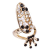 Crystal Crown Bowknot Nail Ring