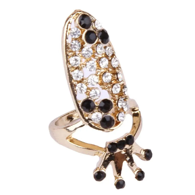 Crystal Crown Bowknot Nail Ring