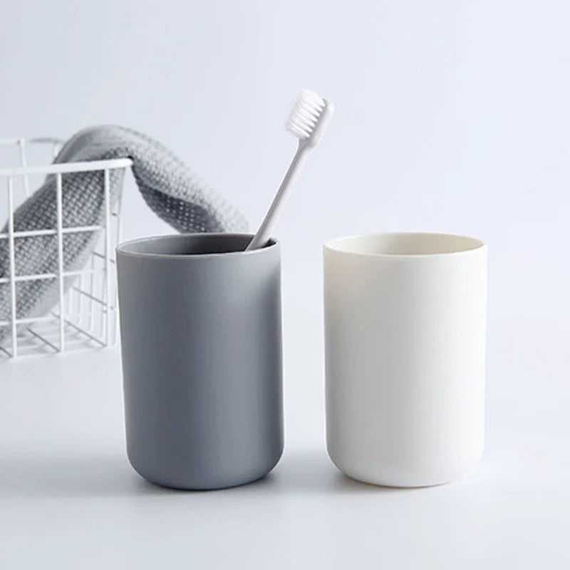Wall-Mounted Toothbrush and Cup Holder