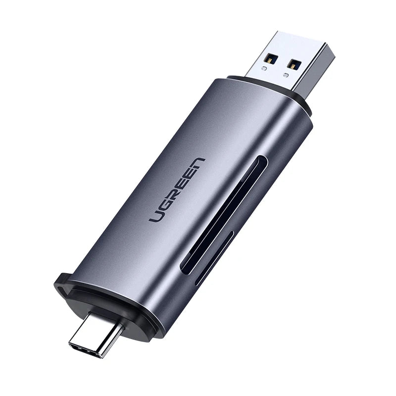 4-in-1 USB 3.0 Card Reader with USB-C Adapter