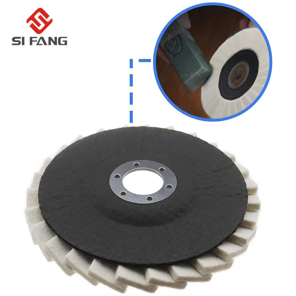 125mm Wool Felt Flap Polishing Disc for Angle Grinders