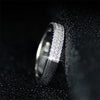 Three-Row Pave Cubic Zirconia Ring