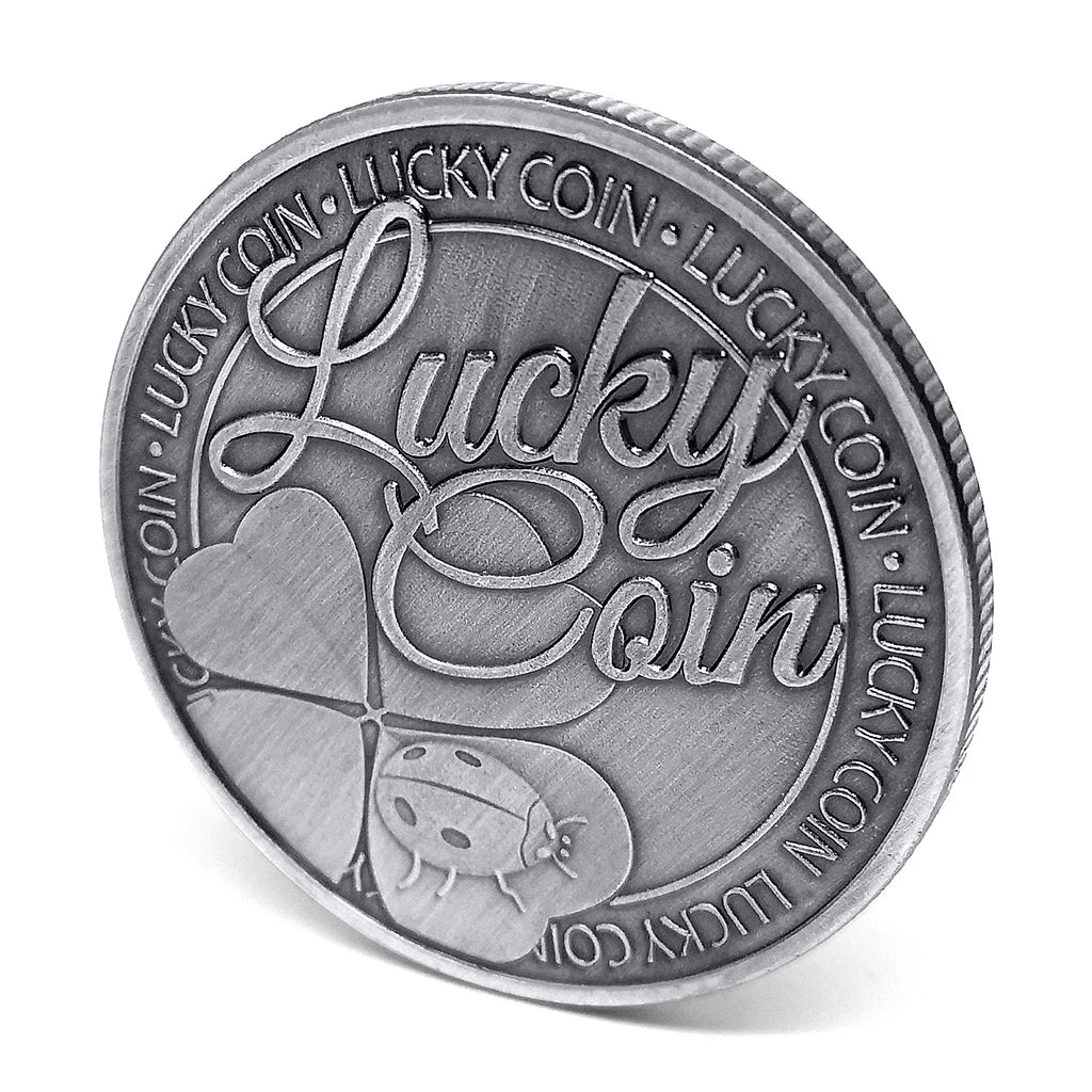 Lucky Four-Leaf Clover Silver-Toned Coin Keepsake