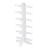 Clear plastic stackable display stand for holding sunglasses and reading glasses