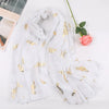 Gold Glitter Tassel Scarf