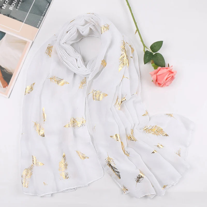 Gold Glitter Tassel Scarf