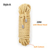 Style A jute rope with a metal head and soft cotton fibers
