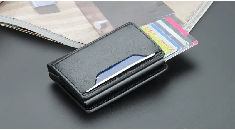 Carbon Fiber Mini RFID Blocking Wallet for Men
