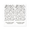 Ein Blatt rechteckiger Dankeskärtchen-Sticker mit verschiedenen Blätter- und botanischen Designs.