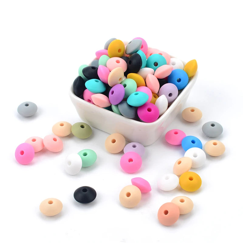 12mm Food-Grade Silicone Beads for DIY Jewelry and Crafts