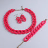 Colorful Acrylic Chain Necklace Set for Women