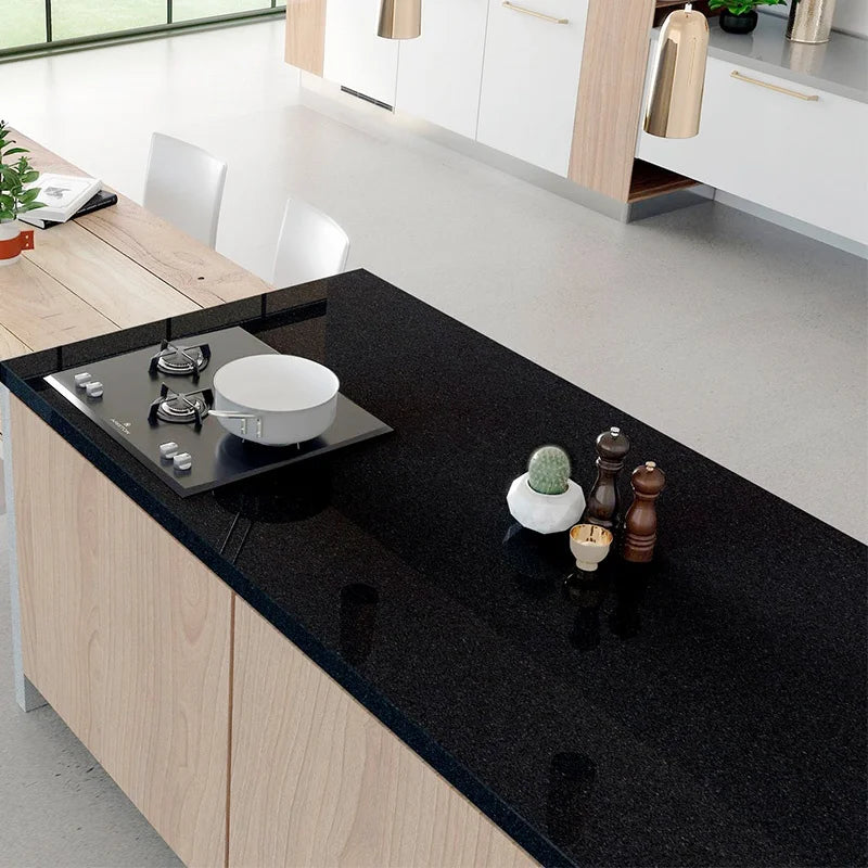 Black Self-Adhesive Waterproof Wallpaper for Kitchen & Furniture Renovation