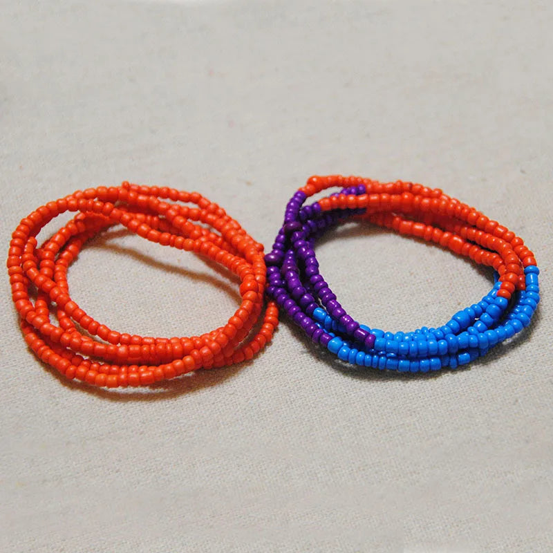 Colorful Elastic Belly Bead Chain Set for Women