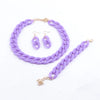 Colorful Acrylic Chain Necklace Set for Women