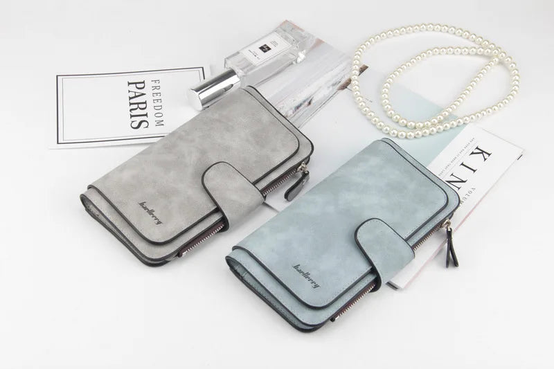Classic Long PU Leather Wallet with Multiple Pockets