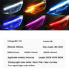 Flexible LED daytime running light strip with sequential turn signal lights in various colors and modes