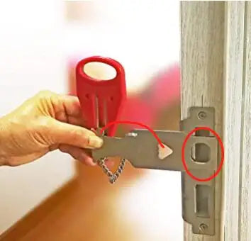 Portable Door Lock with Key for Travel Security