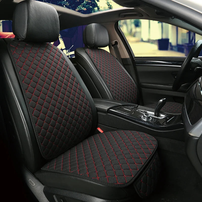 Breathable Linen Front Car Seat Cover