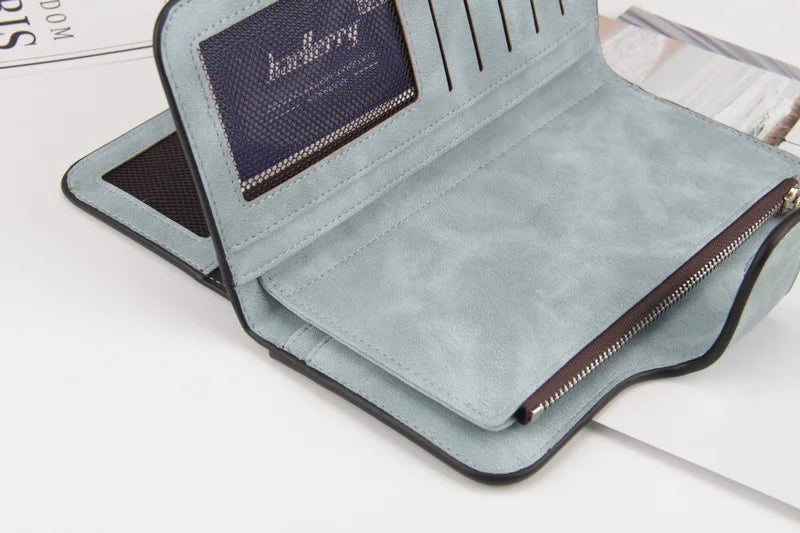 Classic Long PU Leather Wallet with Multiple Pockets
