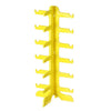 Yellow stackable display stand for holding sunglasses and reading glasses