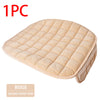 One beige quilted car seat cover with a square-front row design.