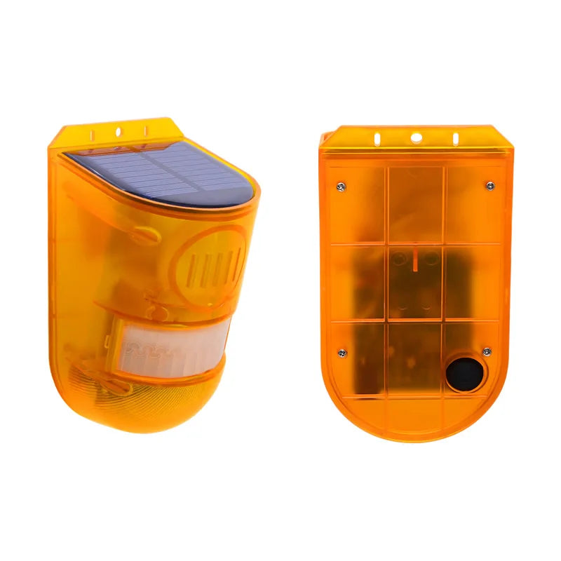 Solar-Powered Motion Sensor Alarm with Strobe Light