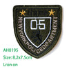 Dark olive green embroidered patch with the number 05 and stars, featuring the text NEWYORK POLI CEDP-ARTMENT.