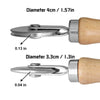 A silver insect screen mesh kit with a wooden rolling tool and a smaller version of the same tool.